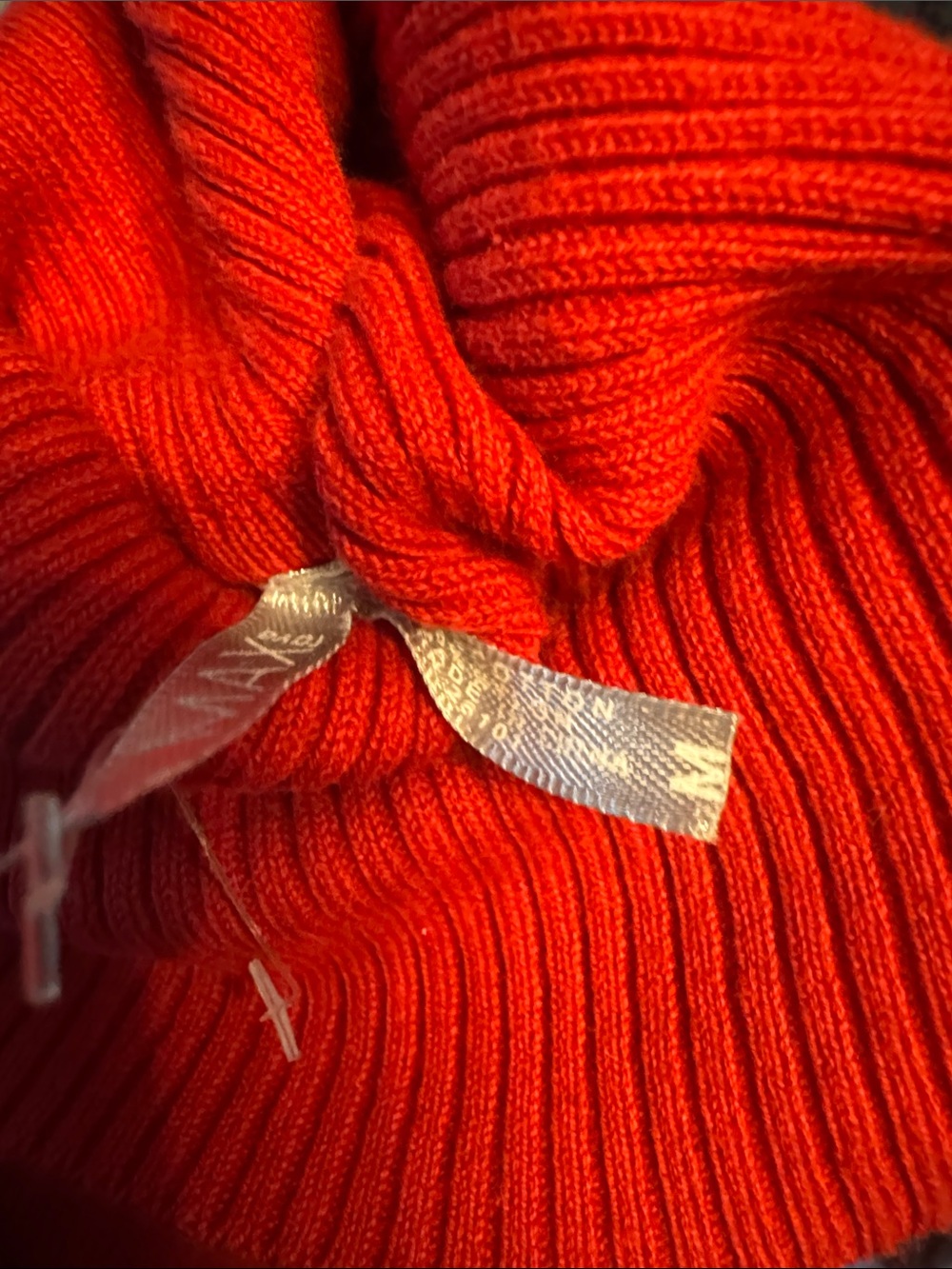 Max Rave Red Ribbed Turtleneck Sweater - Picture 5 of 5